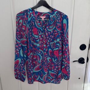 Lilly Pulitzer silk Elsa top